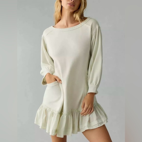 Daily Practice by Anthropologie Eldridge Ruffle-Hem Mini Dress Size Large - Picture 8 of 8